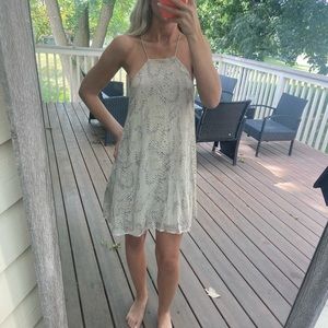 Backless animal print mini dress